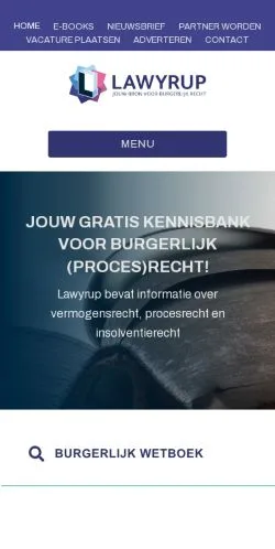 Anteprima del sito Lawyrup, media di Paesi Bassi per articoli sponsorizzati