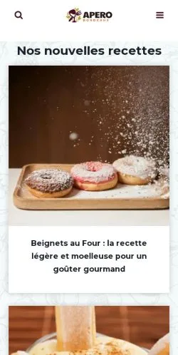 Anteprima del sito Apero Bordeaux, media di Francia per articoli sponsorizzati