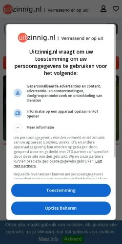 Podgląd witryny Uitzinnig, medium z kraju Holandia do artykułów sponsorowanych