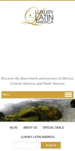 Anteprima del sito Luxury Latin America Travel, media di Stati Uniti per articoli sponsorizzati