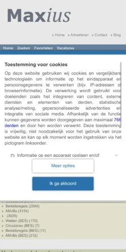 Forhåndsvisning af Maxius, medie fra Nederlandene til sponsorerede artikler