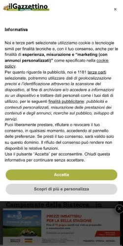 Podgląd witryny Il Gazzettino del Chianti, medium z kraju Włochy do artykułów sponsorowanych