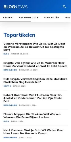 Podgląd witryny Blognews, medium z kraju Holandia do artykułów sponsorowanych