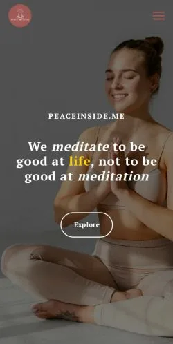 スポンサード記事向けのアメリカ合衆国メディア、Peace Inside Meのサイトプレビュー