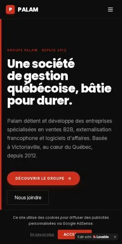 Vorschau der Website Groupe Palam, Medium aus Kanada für gesponserte Artikel