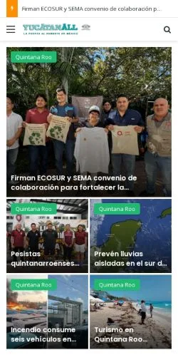 Podgląd witryny YucatanAll, medium z kraju Hiszpania do artykułów sponsorowanych