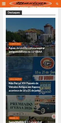 スポンサード記事向けのブラジルメディア、Maxicarのサイトプレビュー