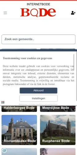 Forhåndsvisning av nettstedet Internetbode, medium fra Nederland for sponsede artikler