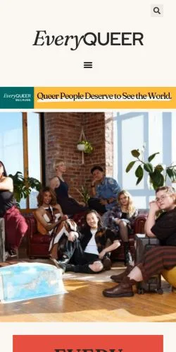 스폰서 기사용 미국 매체 EveryQueer 사이트 미리보기