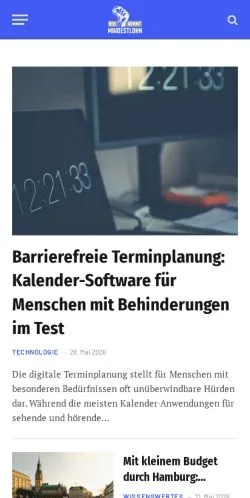 Anteprima del sito Mindestlohn Magazin, media di Germania per articoli sponsorizzati