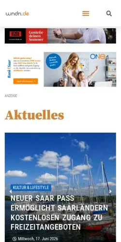 Preview of the St. Wendeler Land Nachrichten website, a media outlet in Germany for sponsored articles