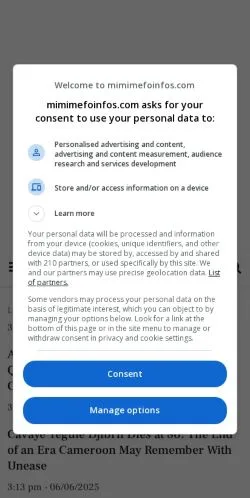 Anteprima del sito Mimi Mefo Info, media di Regno Unito per articoli sponsorizzati