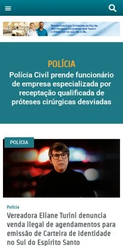 Aperçu du site HOJE ES, média de Brésil pour articles sponsorisés