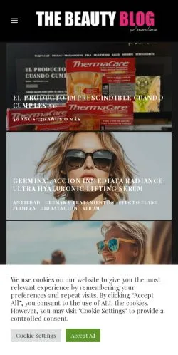 스폰서 기사용 스페인 매체 Beautyblog By Susana García 사이트 미리보기