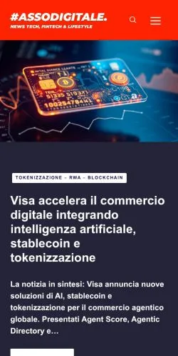 Anteprima del sito Assodigitale, media di Italia per articoli sponsorizzati