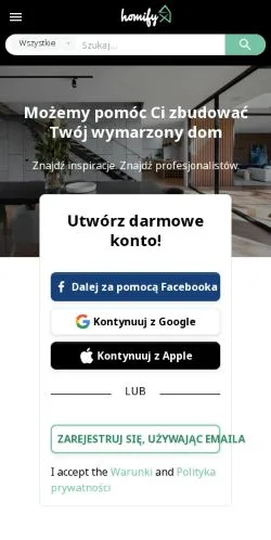 Forhåndsvisning af Homify, medie fra Polen til sponsorerede artikler