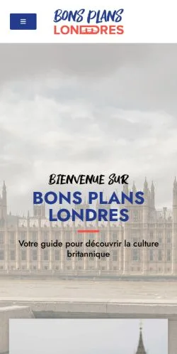 스폰서 기사용 프랑스 매체 Bons Plans Londres 사이트 미리보기