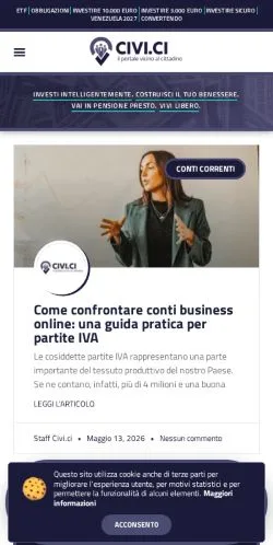 Anteprima del sito Civi, media di Italia per articoli sponsorizzati