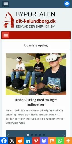 Voorbeeld van de site Dit Kalundborg, medium uit Denemarken voor gesponsorde artikelen