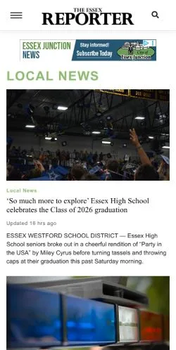 Anteprima del sito Essex Reporter, media di Stati Uniti per articoli sponsorizzati