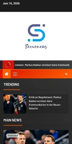 Podgląd witryny Securnews, medium z kraju Szwajcaria do artykułów sponsorowanych