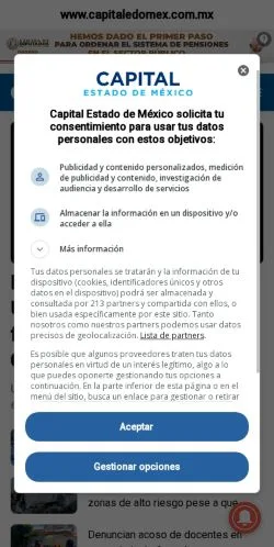 Anteprima del sito Capital Estado de México, media di Messico per articoli sponsorizzati