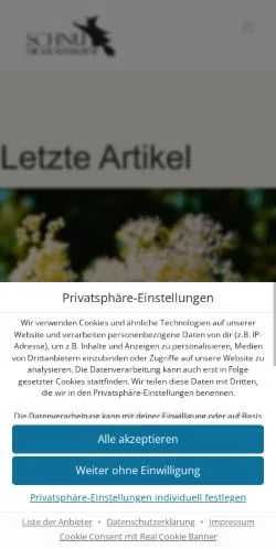 Preview of the Kräuterhexe website, a media outlet in Germany for sponsored articles