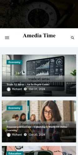 スポンサード記事向けのアメリカ合衆国メディア、Amedia Timeのサイトプレビュー