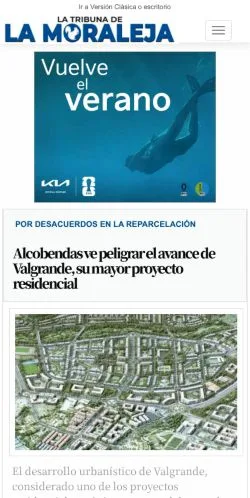 Anteprima del sito Tribuna De La Moraleja, media di Spagna per articoli sponsorizzati