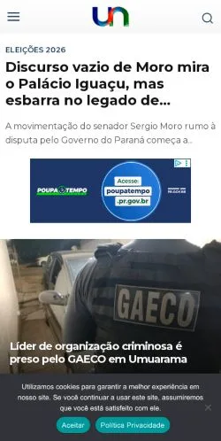 Anteprima del sito Umuarama News, media di Brasile per articoli sponsorizzati