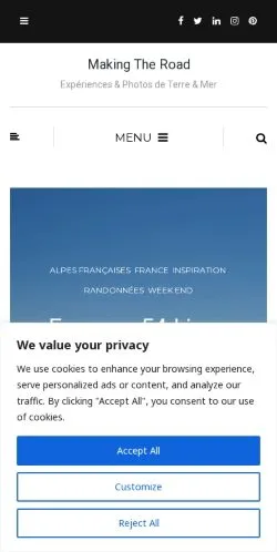 スポンサード記事向けのフランスメディア、Making The Roadのサイトプレビュー