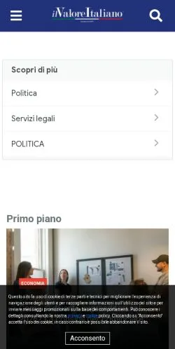 Podgląd witryny Il Valore Italiano, medium z kraju Włochy do artykułów sponsorowanych