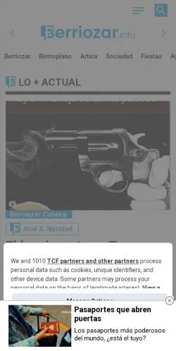 Anteprima del sito Diario Digital De Berriozar, media di Spagna per articoli sponsorizzati