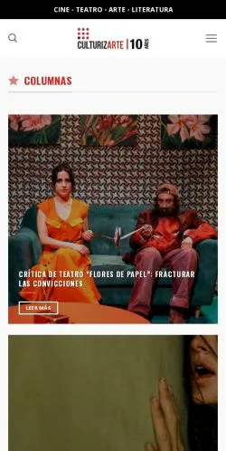 Vista previa del sitio Culturizarte, medio de España para artículos patrocinados