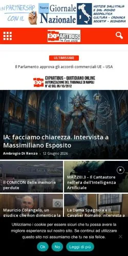 Voorbeeld van de site ExPartibus, medium uit Italië voor gesponsorde artikelen