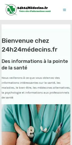 Anteprima del sito 24h24 Médecins, media di Francia per articoli sponsorizzati