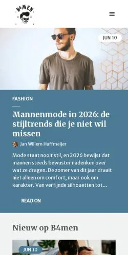 Voorbeeld van de site B4men, medium uit Nederland voor gesponsorde artikelen