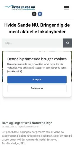 Anteprima del sito Alt Om Hvide Sande, media di Danimarca per articoli sponsorizzati