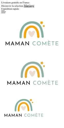 Voorbeeld van de site Maman Comète, medium uit Frankrijk voor gesponsorde artikelen