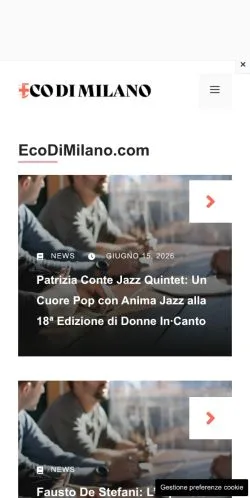 Aperçu du site Eco Di Milano, média de Italie pour articles sponsorisés