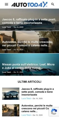 Anteprima del sito AutoToday, media di Italia per articoli sponsorizzati