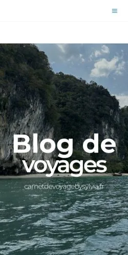 Anteprima del sito Carnet De Voyage By Sylvia, media di Francia per articoli sponsorizzati
