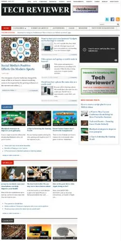 スポンサード記事向けのイギリスメディア、Tech Reviewerのサイトプレビュー