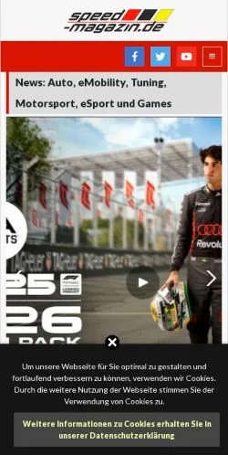 Anteprima del sito Speed Magazin, media di Germania per articoli sponsorizzati