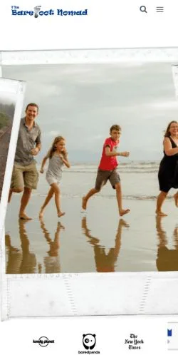 Anteprima del sito The Barefoot Nomad, media di Stati Uniti per articoli sponsorizzati