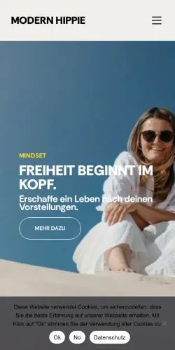 스폰서 기사용 독일 매체 ModernHippie 사이트 미리보기