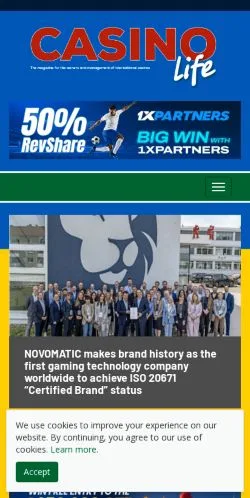 Anteprima del sito Casino Life Magazine, media di Stati Uniti per articoli sponsorizzati