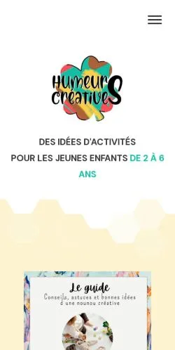 Anteprima del sito Humeurs Créatives, media di Francia per articoli sponsorizzati