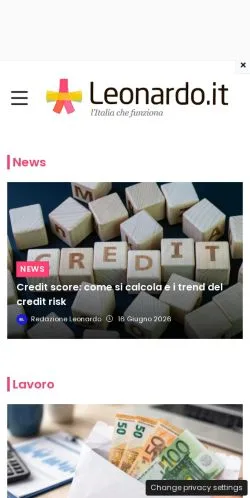 Forhåndsvisning af Leonardo, medie fra Italien til sponsorerede artikler