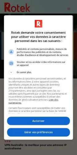 Vorschau der Website Rotek, Medium aus Frankreich für gesponserte Artikel